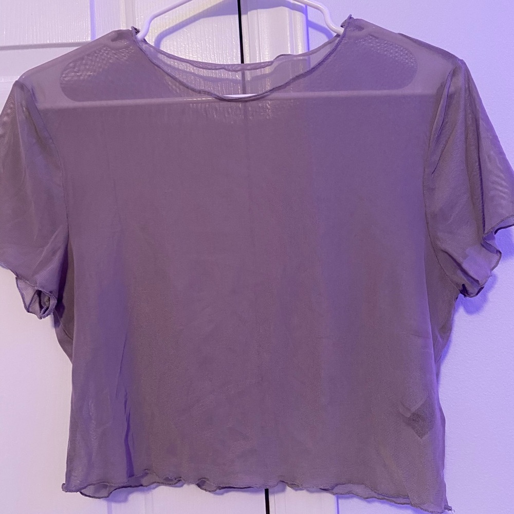 Purple Mesh Top